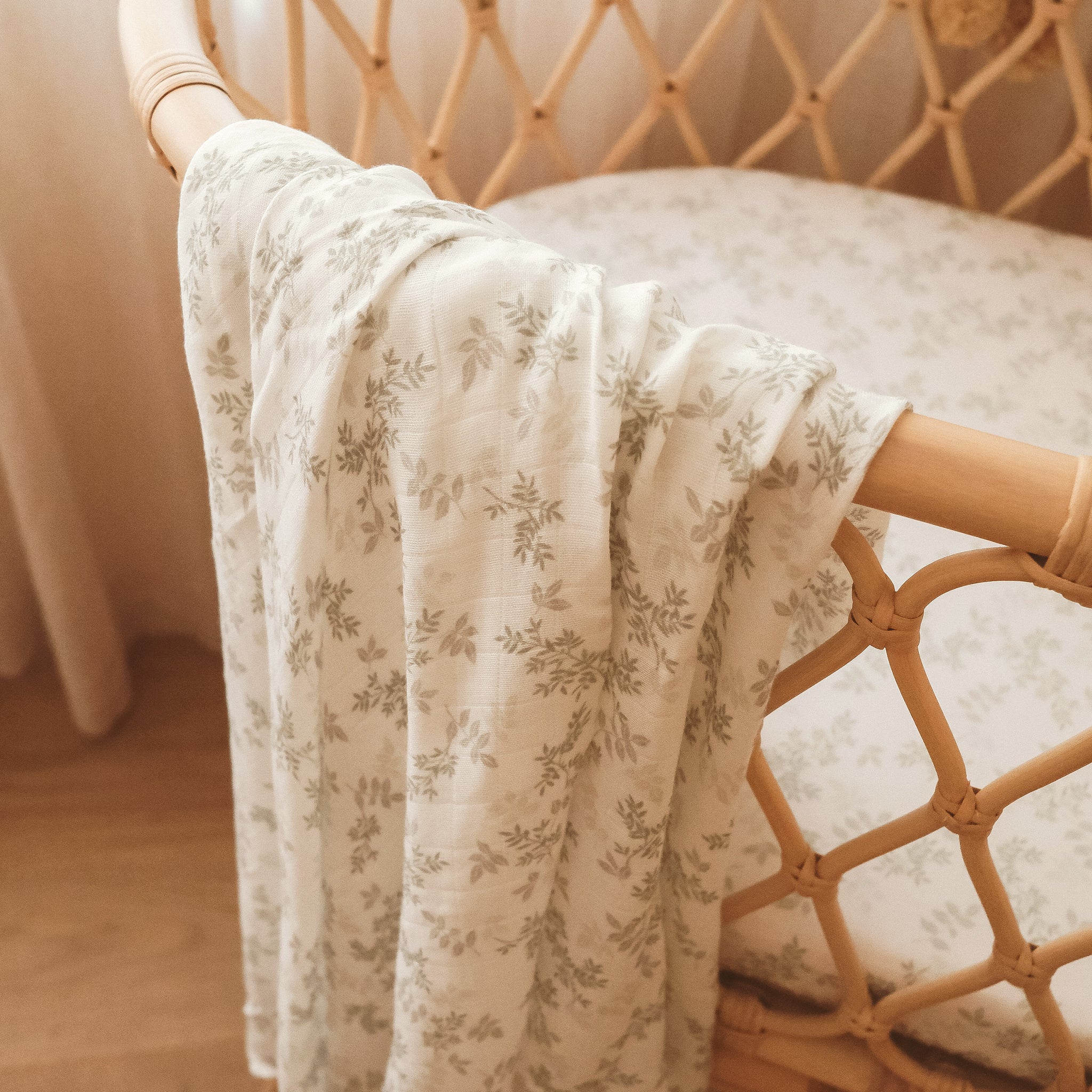 Bassinet | Fitted Sheet/Change Pad Cover | Organic - Cypress - Image 5