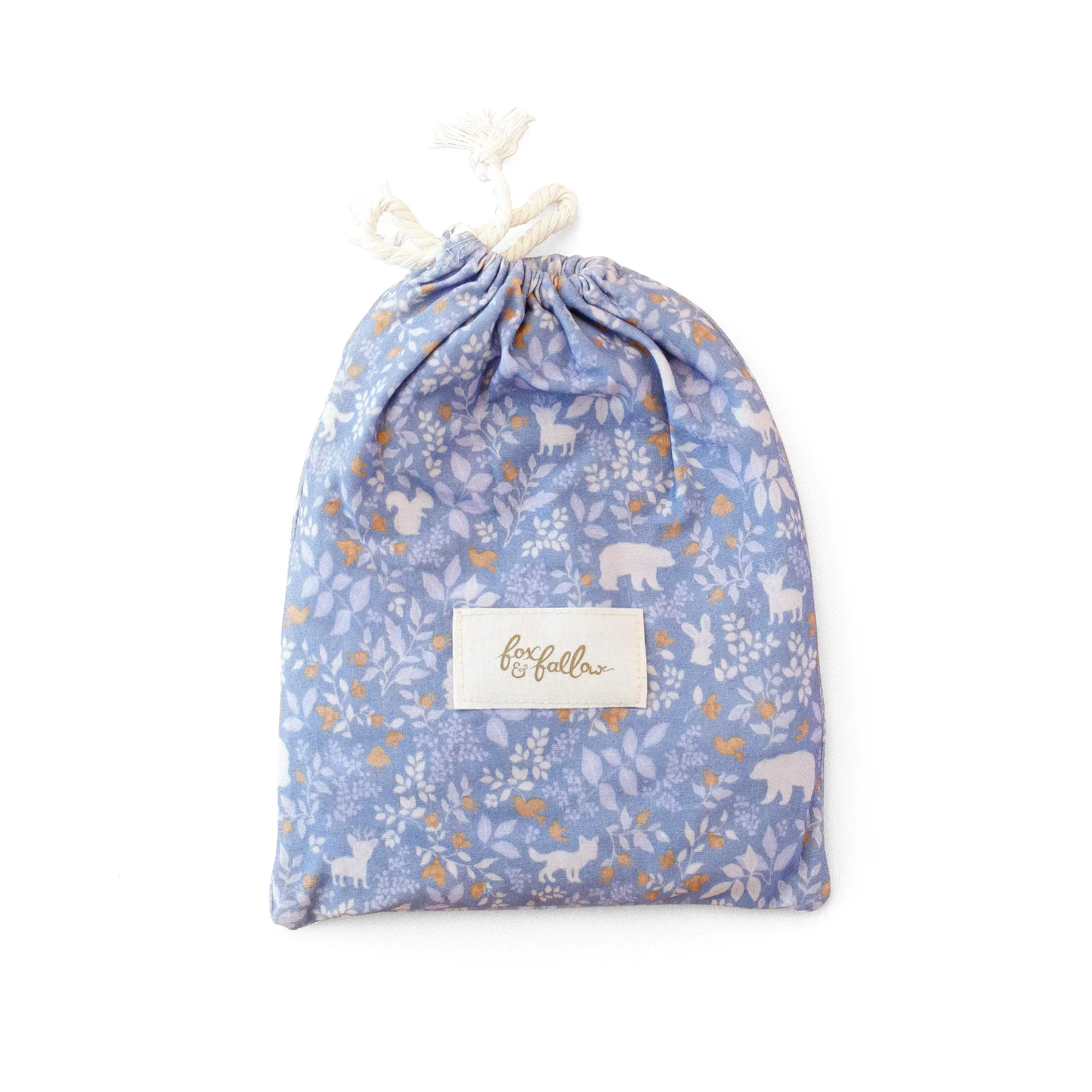 Bassinet | Fitted Sheet/Change Pad Cover | Organic - Forest Friends Cornflower - Image 17
