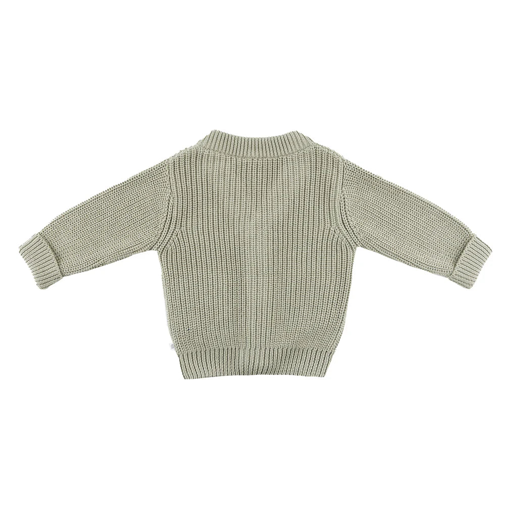 Cardigan | Chunky Knit - Sage - Image 7