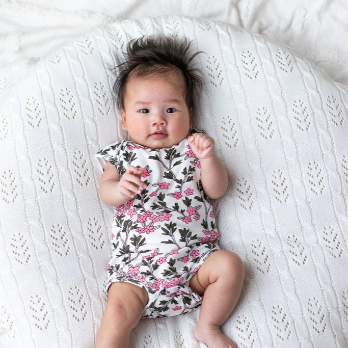 Blanket | Fern Cotton Knit (Bassinet )- Cream - Image 3