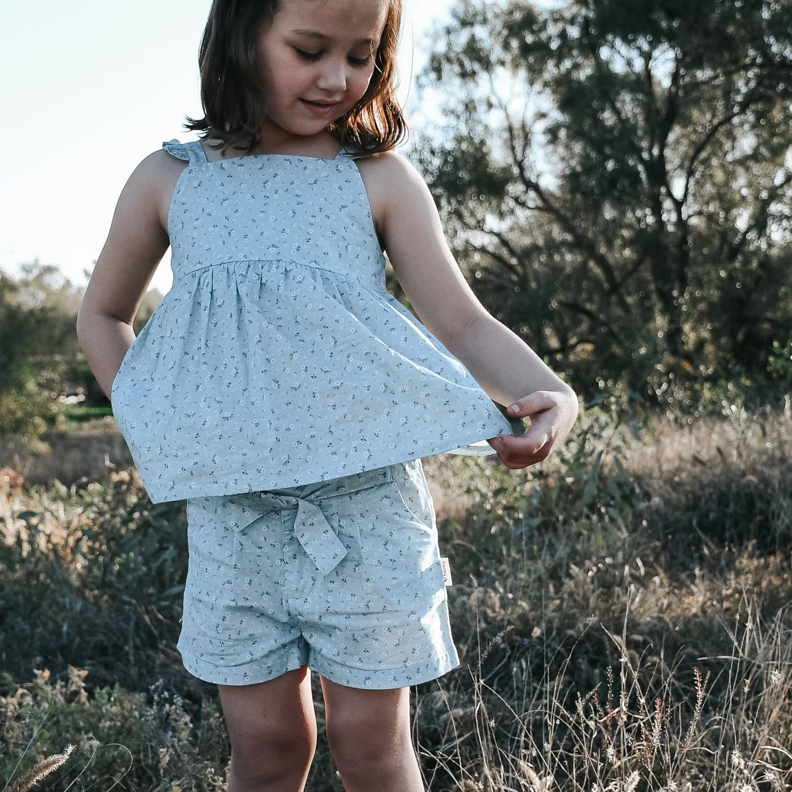 Shorts | Tie Waist - Pansy Blue - Image 3