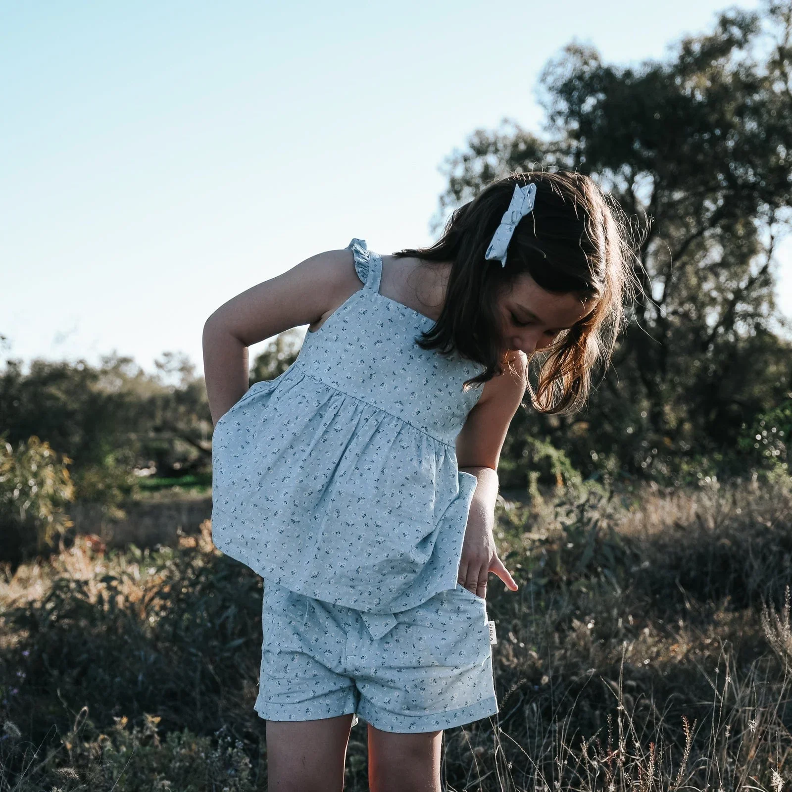 Shorts | Tie Waist - Pansy Blue - Image 4
