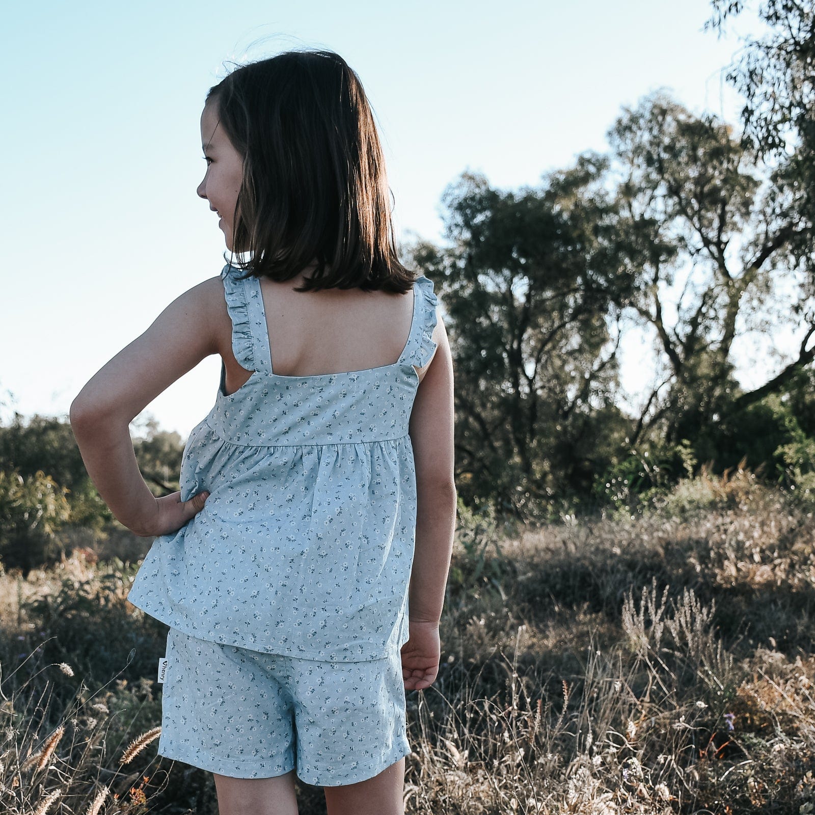 Shorts | Tie Waist - Pansy Blue - Image 6