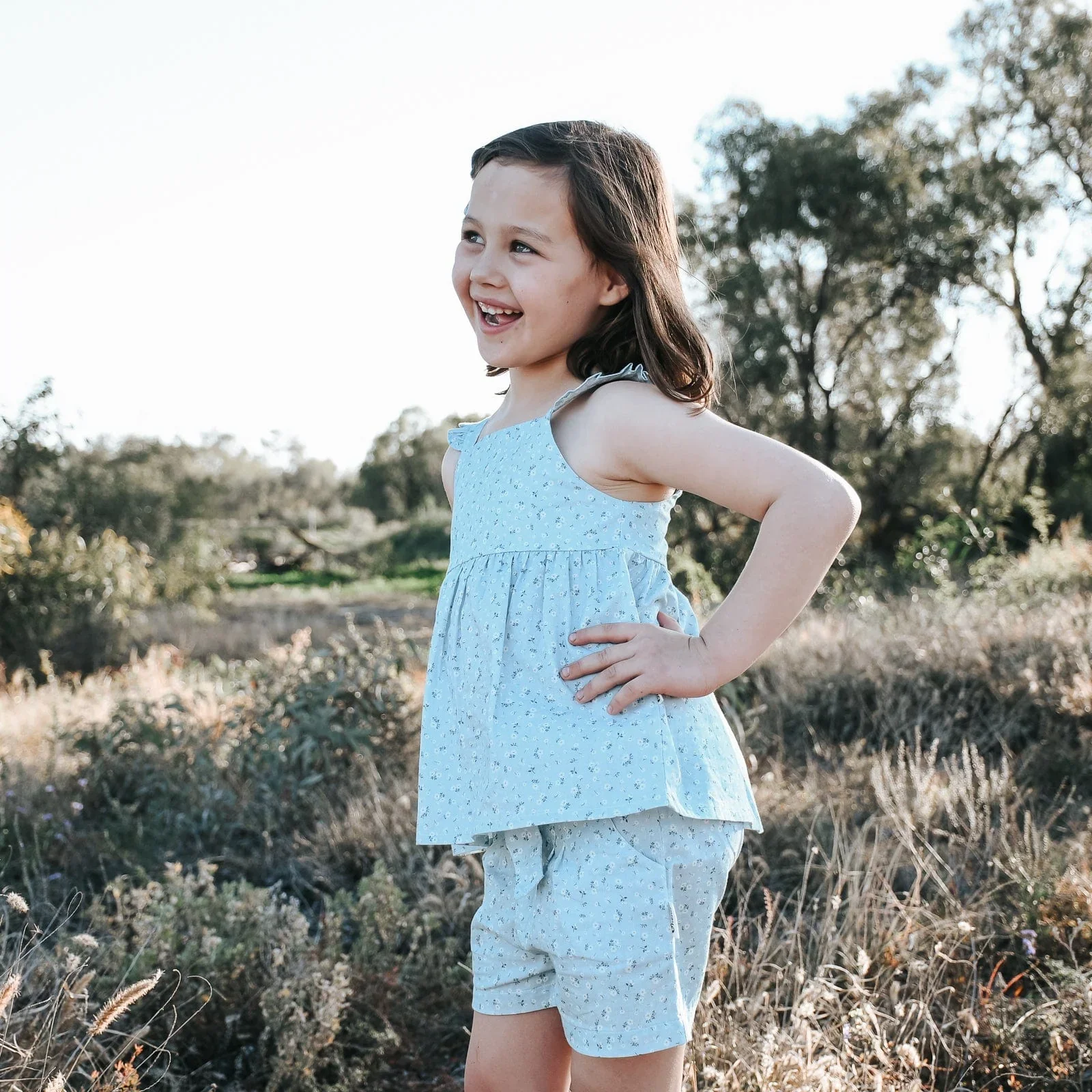 Shorts | Tie Waist - Pansy Blue - Image 7