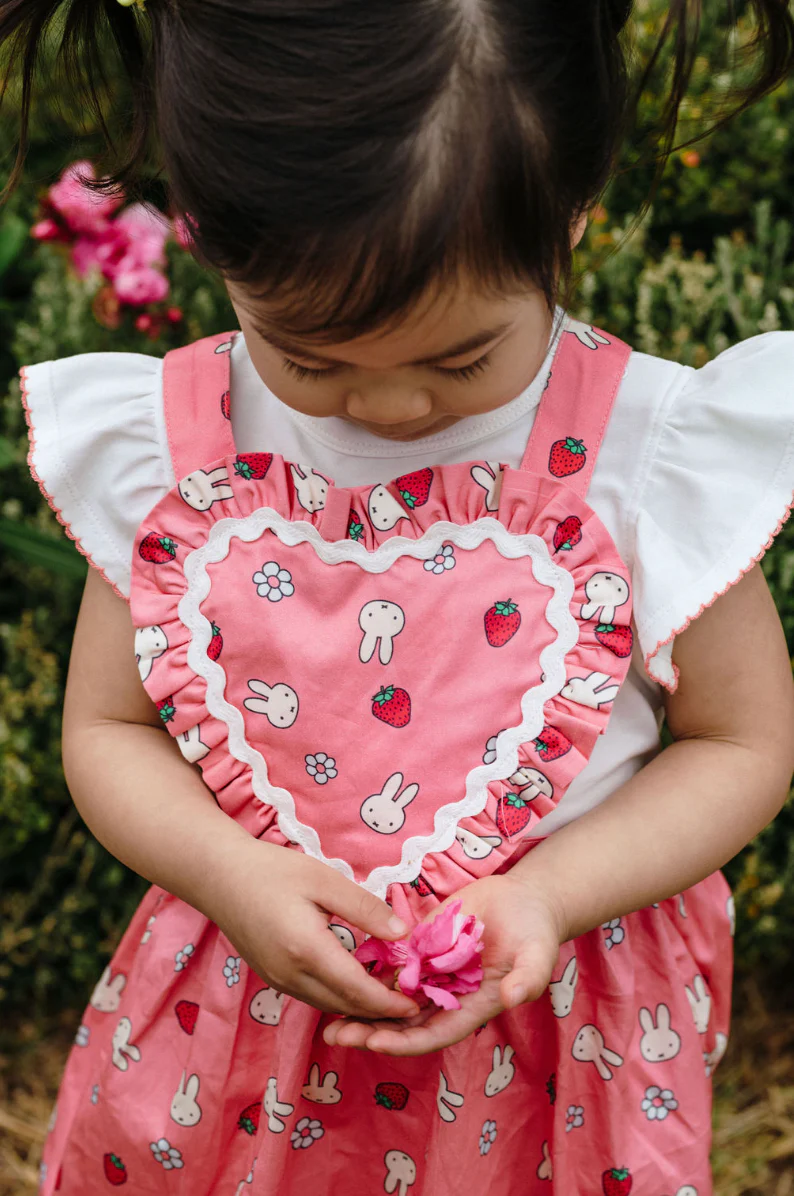 Heart Pinafore | Miffy - Strawberry - Image 3