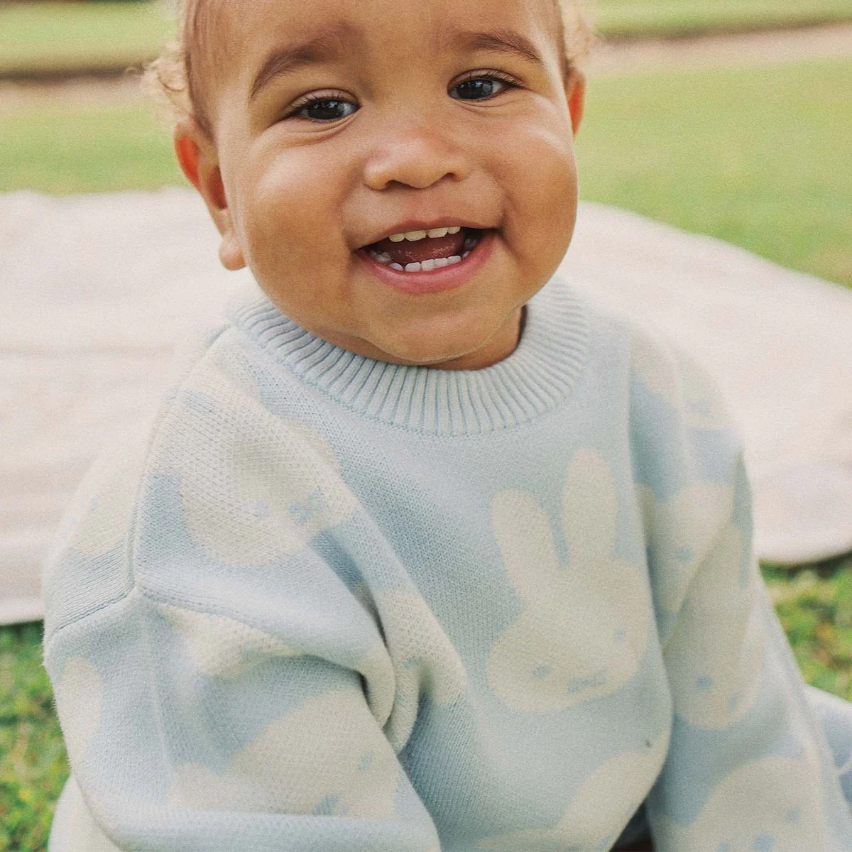Jumper | Knit Jacquard - Miffy - Baby Blue - Image 5