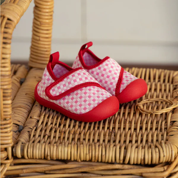 Shoes | Duckies Velcro - Strawberry Checker - Image 3