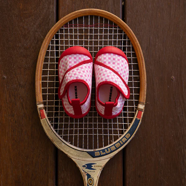 Shoes | Duckies Velcro - Strawberry Checker - Image 4