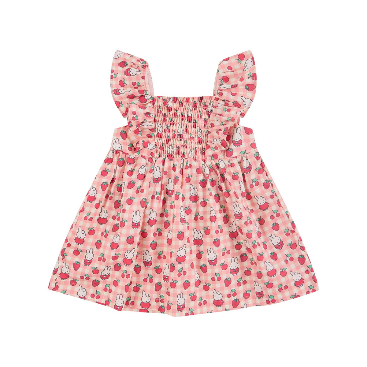 Smock Dress | Miffy - Berry Check - Image 3