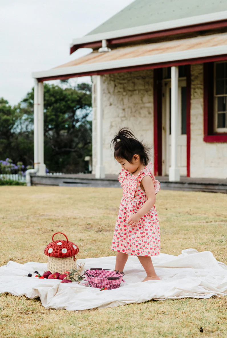 Smock Dress | Miffy - Berry Check - Image 6