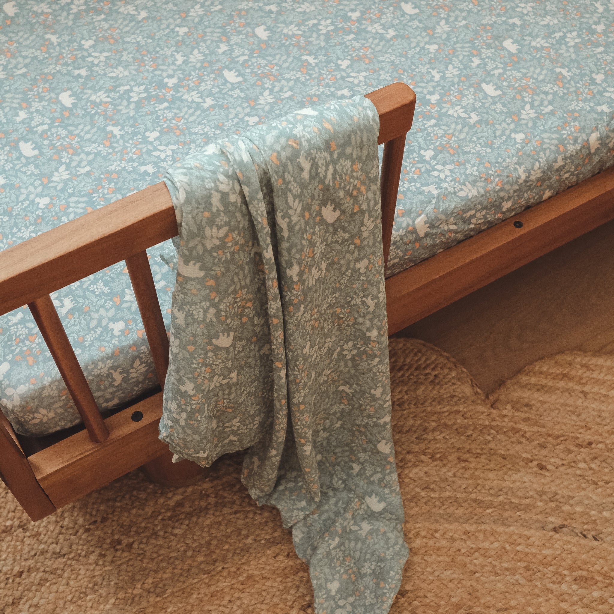 Swaddle | Organic - Forest Friends Sage - Image 4