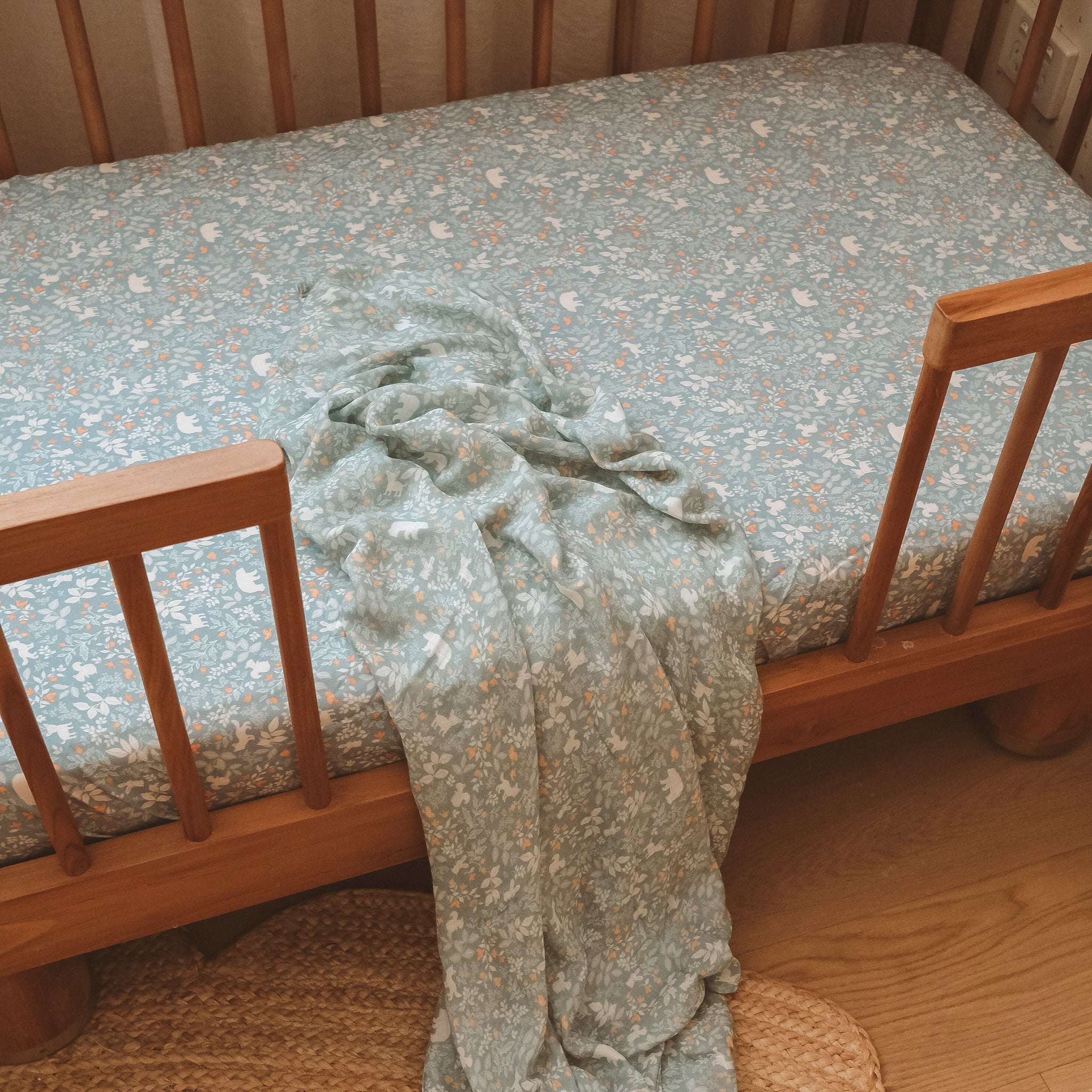 Swaddle | Organic - Forest Friends Sage - Image 6